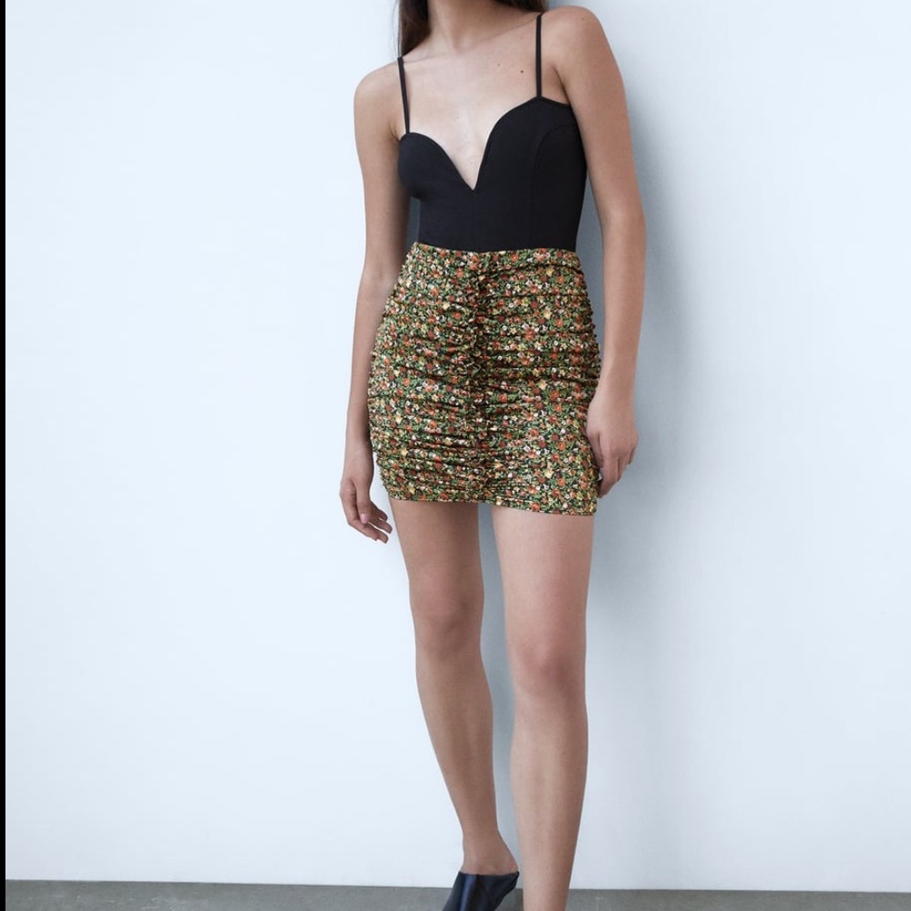 ZARA Printed Skirt